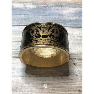 BAHAR & REZA BLACK GOLD BULL PROTOMES‎ BANGLE Bracelet ELEGANT Luxury